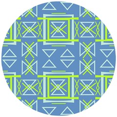 Abstract pattern geometric backgrounds   Wooden Puzzle Round