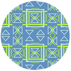 Abstract pattern geometric backgrounds   Wooden Bottle Opener (Round)