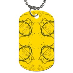 Abstract Pattern Geometric Backgrounds   Dog Tag (one Side) by Eskimos