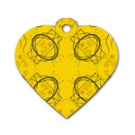 Abstract pattern geometric backgrounds   Dog Tag Heart (One Side) Front