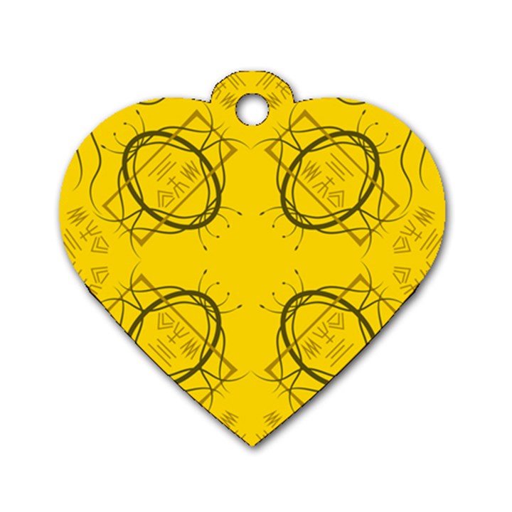 Abstract pattern geometric backgrounds   Dog Tag Heart (One Side)