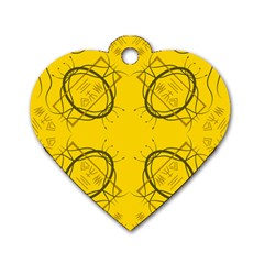 Abstract Pattern Geometric Backgrounds   Dog Tag Heart (two Sides) by Eskimos