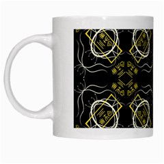 Abstract Pattern Geometric Backgrounds   White Mugs by Eskimos