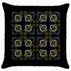 Abstract Pattern Geometric Backgrounds   Throw Pillow Case (black) by Eskimos