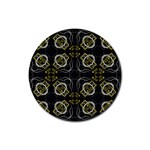 Abstract pattern geometric backgrounds   Rubber Round Coaster (4 pack) Front