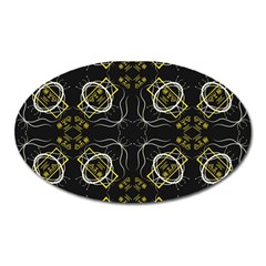 Abstract Pattern Geometric Backgrounds   Oval Magnet by Eskimos