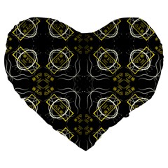 Abstract Pattern Geometric Backgrounds   Large 19  Premium Flano Heart Shape Cushions by Eskimos