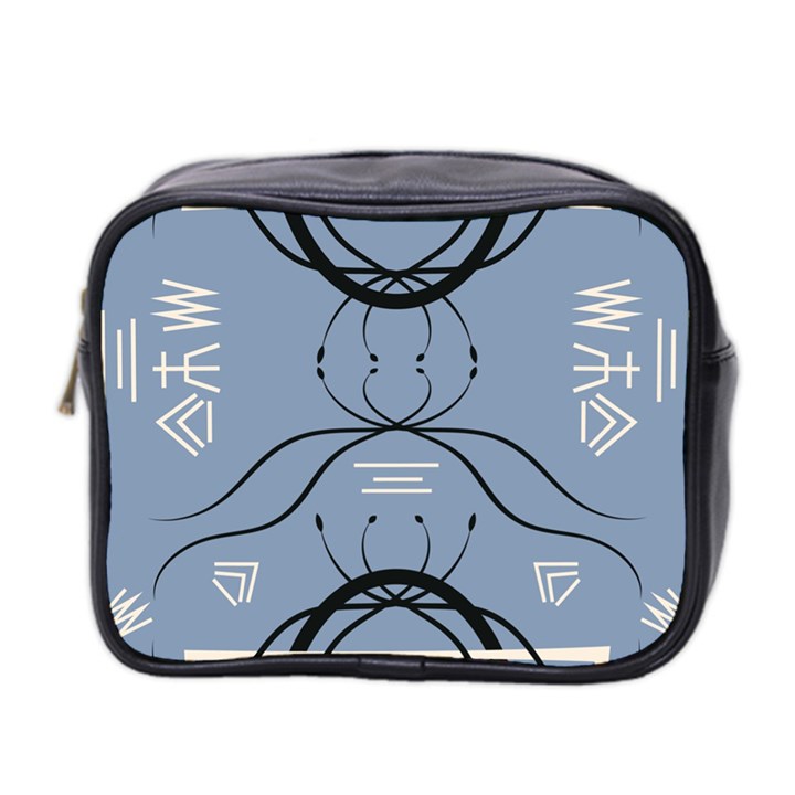 Abstract pattern geometric backgrounds   Mini Toiletries Bag (Two Sides)