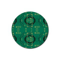 Abstract Pattern Geometric Backgrounds   Rubber Round Coaster (4 Pack) by Eskimos