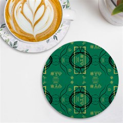 Abstract Pattern Geometric Backgrounds   Uv Print Round Tile Coaster by Eskimos