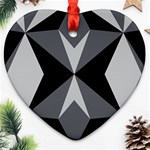 Abstract pattern geometric backgrounds   Heart Ornament (Two Sides) Front