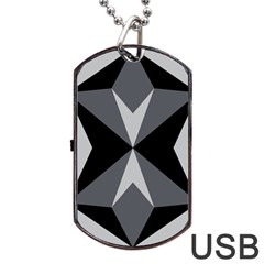 Abstract Pattern Geometric Backgrounds   Dog Tag Usb Flash (one Side) by Eskimos