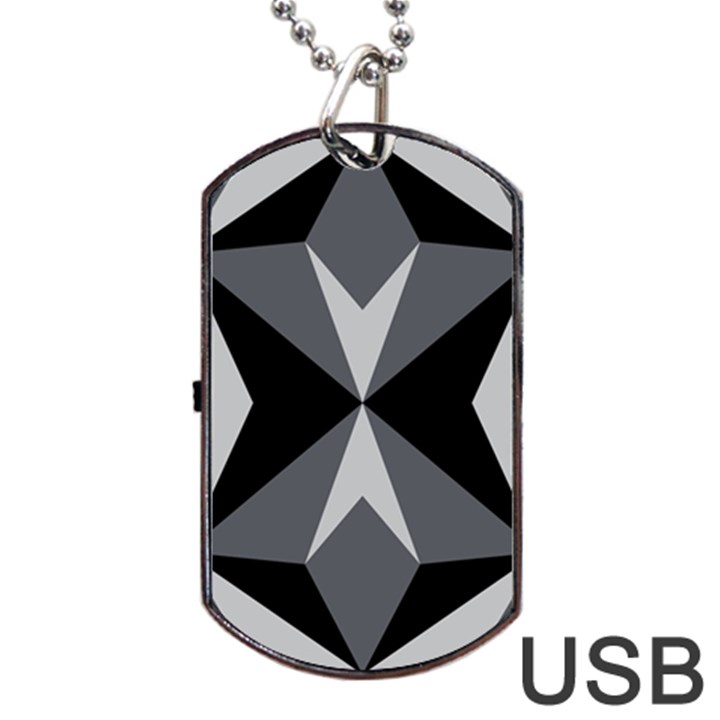 Abstract pattern geometric backgrounds   Dog Tag USB Flash (One Side)