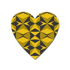 Abstract Pattern Geometric Backgrounds   Heart Magnet