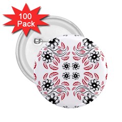 Folk Flowers Print Floral Pattern Ethnic Art 2 25  Buttons (100 Pack)  by Eskimos