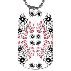 Folk Flowers Print Floral Pattern Ethnic Art Dog Tag (one Side) by Eskimos