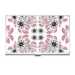 Folk Flowers Print Floral Pattern Ethnic Art Business Card Holder by Eskimos