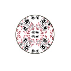 Folk Flowers Print Floral Pattern Ethnic Art Hat Clip Ball Marker (4 Pack) by Eskimos