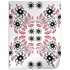 Folk Flowers Print Floral Pattern Ethnic Art Canvas 18  X 24  by Eskimos