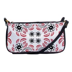 Folk Flowers Print Floral Pattern Ethnic Art Shoulder Clutch Bag by Eskimos