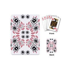 Folk Flowers Print Floral Pattern Ethnic Art Playing Cards Single Design (mini) by Eskimos