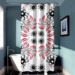 Folk Flowers Print Floral Pattern Ethnic Art Shower Curtain 36  X 72  (stall)  by Eskimos