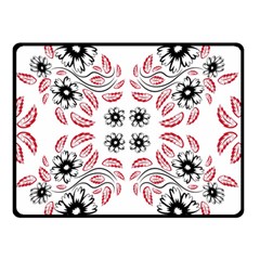 Folk Flowers Print Floral Pattern Ethnic Art Double Sided Fleece Blanket (small)  by Eskimos