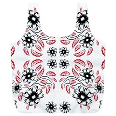 Folk Flowers Print Floral Pattern Ethnic Art Full Print Recycle Bag (xl) by Eskimos