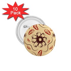 Folk Flowers Print Floral Pattern Ethnic Art 1 75  Buttons (10 Pack) by Eskimos