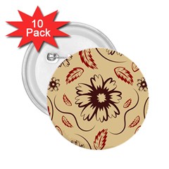 Folk Flowers Print Floral Pattern Ethnic Art 2 25  Buttons (10 Pack)  by Eskimos