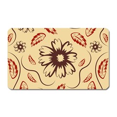 Folk Flowers Print Floral Pattern Ethnic Art Magnet (rectangular) by Eskimos