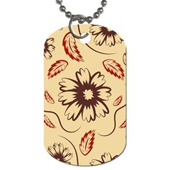 Folk Flowers Print Floral Pattern Ethnic Art Dog Tag (one Side) by Eskimos