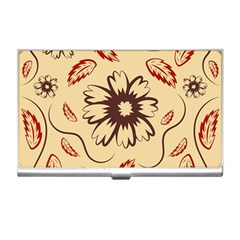 Folk Flowers Print Floral Pattern Ethnic Art Business Card Holder by Eskimos