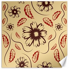 Folk Flowers Print Floral Pattern Ethnic Art Canvas 16  X 16  by Eskimos