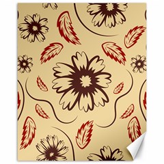 Folk Flowers Print Floral Pattern Ethnic Art Canvas 16  X 20  by Eskimos