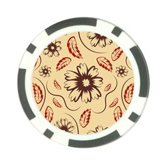 Folk Flowers Print Floral Pattern Ethnic Art Poker Chip Card Guard by Eskimos