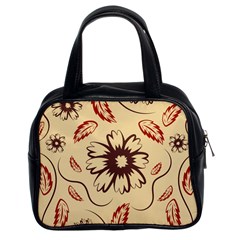 Folk Flowers Print Floral Pattern Ethnic Art Classic Handbag (two Sides) by Eskimos