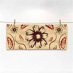 Folk Flowers Print Floral Pattern Ethnic Art Hand Towel by Eskimos