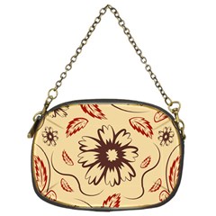 Folk Flowers Print Floral Pattern Ethnic Art Chain Purse (two Sides) by Eskimos