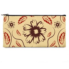 Folk Flowers Print Floral Pattern Ethnic Art Pencil Case by Eskimos