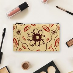 Folk Flowers Print Floral Pattern Ethnic Art Cosmetic Bag (small) by Eskimos