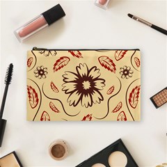 Folk Flowers Print Floral Pattern Ethnic Art Cosmetic Bag (medium) by Eskimos