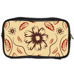 Folk Flowers Print Floral Pattern Ethnic Art Toiletries Bag (one Side) by Eskimos