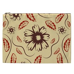 Folk Flowers Print Floral Pattern Ethnic Art Cosmetic Bag (xxl) by Eskimos