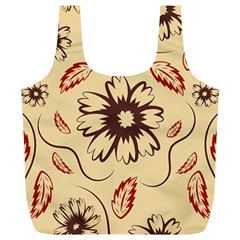 Folk Flowers Print Floral Pattern Ethnic Art Full Print Recycle Bag (xl) by Eskimos