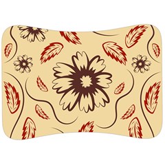 Folk Flowers Print Floral Pattern Ethnic Art Velour Seat Head Rest Cushion by Eskimos