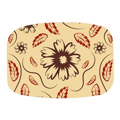 Folk Flowers Print Floral Pattern Ethnic Art Mini Square Pill Box by Eskimos