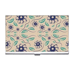 Folk Flowers Print Floral Pattern Ethnic Art Business Card Holder by Eskimos