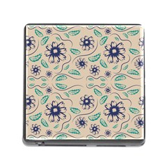 Folk Flowers Print Floral Pattern Ethnic Art Memory Card Reader (square 5 Slot) by Eskimos