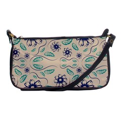 Folk Flowers Print Floral Pattern Ethnic Art Shoulder Clutch Bag by Eskimos